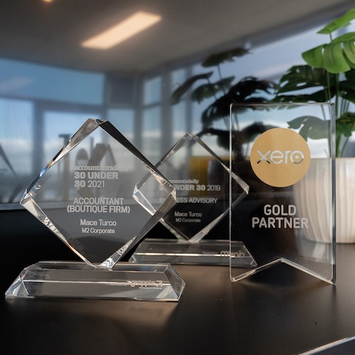 Best Accountant, Best Business Advisor, and Xero Gold Partner trophies