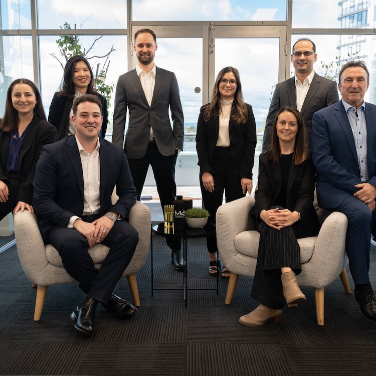 Team of business advisors and business accountants arranged for a team photo